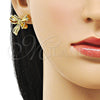 Arete Dormilona 02.341.0206 Oro Laminado, Diseño de Arco, Pulido, Tono Dorado