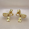 Arete Dormilona 02.341.0206 Oro Laminado, Diseño de Arco, Pulido, Tono Dorado