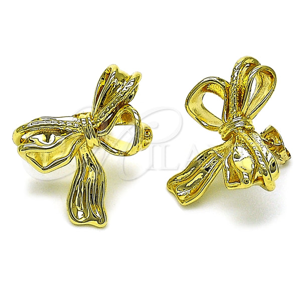 Arete Dormilona 02.341.0206 Oro Laminado, Diseño de Arco, Pulido, Tono Dorado