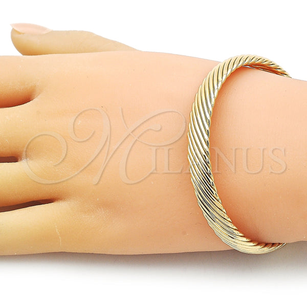 Aro Individual 07.170.0029 Oro Laminado, Diseño de Torcido, Pulido, Tono Dorado (08 MM Thickness, One size fits all)