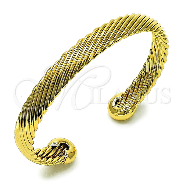 Aro Individual 07.170.0029 Oro Laminado, Diseño de Torcido, Pulido, Tono Dorado (08 MM Thickness, One size fits all)
