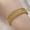 Aro Trio 07.170.0012.1 Oro Laminado, Diseño de Torcido y Rope, Pulido, Tono Dorado (05 MM Thickness, One size fits all)