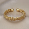 Aro Individual 07.170.0005.1 Oro Laminado, Diseño de Torcido, Pulido, Tono Dorado (Grosor 11 MM, Talla Unica)