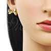 Arete Dormilona 02.341.0208 Oro Laminado, Diseño de Arco, Pulido, Tono Dorado