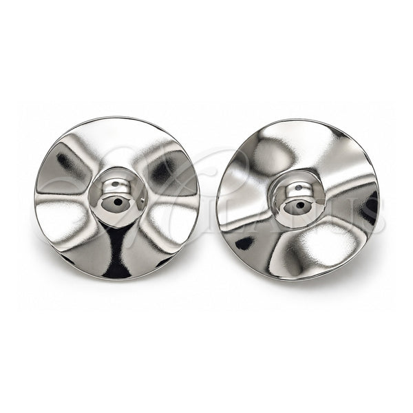 Arete Dormilona 02.385.0053.1 Oro Laminado Blanco, Pulido, Rodinado
