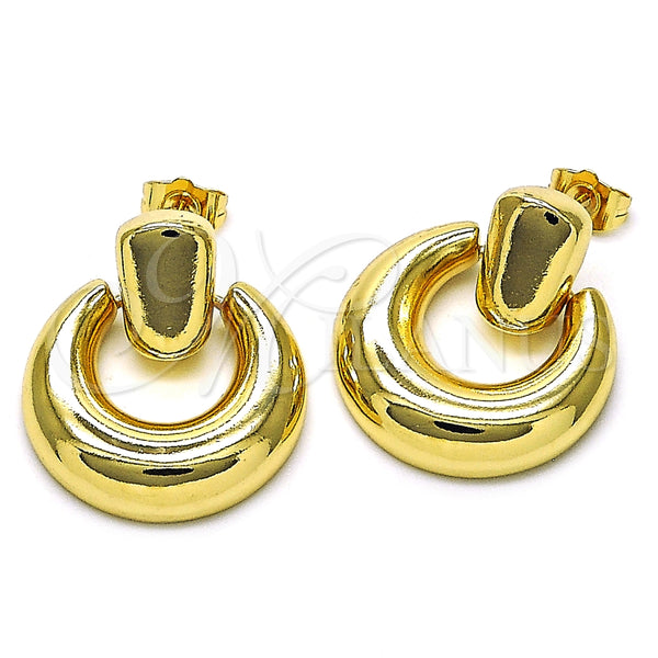 Arete Dormilona 02.385.0055 Oro Laminado, Pulido, Tono Dorado