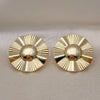 Arete Dormilona 02.385.0058 Oro Laminado, Diseño de Sol, Diamantado, Tono Dorado