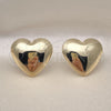 Arete Dormilona 02.213.0669 Oro Laminado, Diseño de Corazón y Hueco, Pulido, Tono Dorado