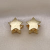 Argolla Huggie 02.163.0326.14 Oro Laminado, Diseño de Estrella, Pulido, Tono Dorado