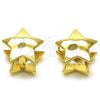 Argolla Huggie 02.163.0326.14 Oro Laminado, Diseño de Estrella, Pulido, Tono Dorado