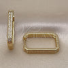 Argolla Huggie 02.283.0121.18 Oro Laminado, con Micro Pave Blanca, Pulido, Tono Dorado