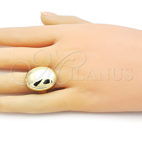 Anillo Elegante 01.341.0143 Oro Laminado, Diseño de Bola, Pulido, Tono Dorado (One size fits all)