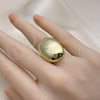 Anillo Elegante 01.341.0143 Oro Laminado, Diseño de Bola, Pulido, Tono Dorado (One size fits all)