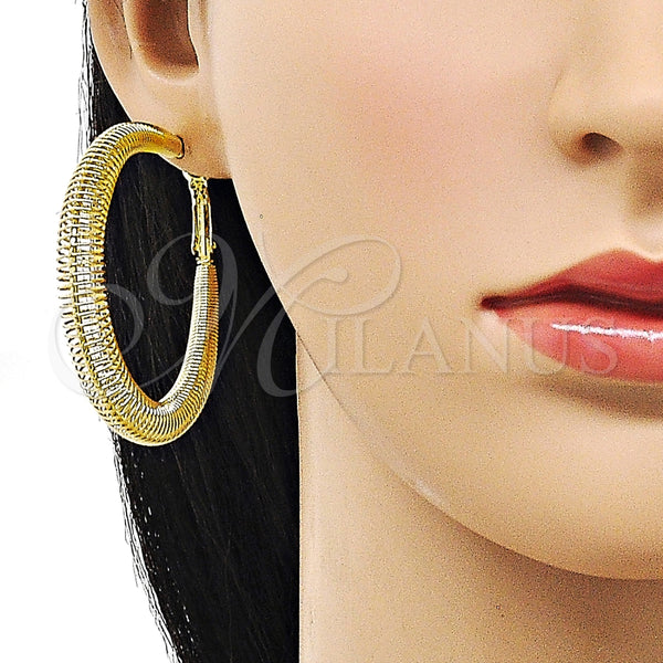 Argolla Mediana 02.213.0682.50 Oro Laminado, Diseño de Espiral, Pulido, Tono Dorado