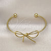Aro Individual 07.417.0001 Oro Laminado, Diseño de Arco y Bola, Pulido, Tono Dorado (02 MM Thickness, One size fits all)