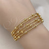 Aro Individual 07.170.0031 Oro Laminado, Diseño de Bola, Diamantado, Tono Dorado (Grosor 20 MM, Talla Unica)