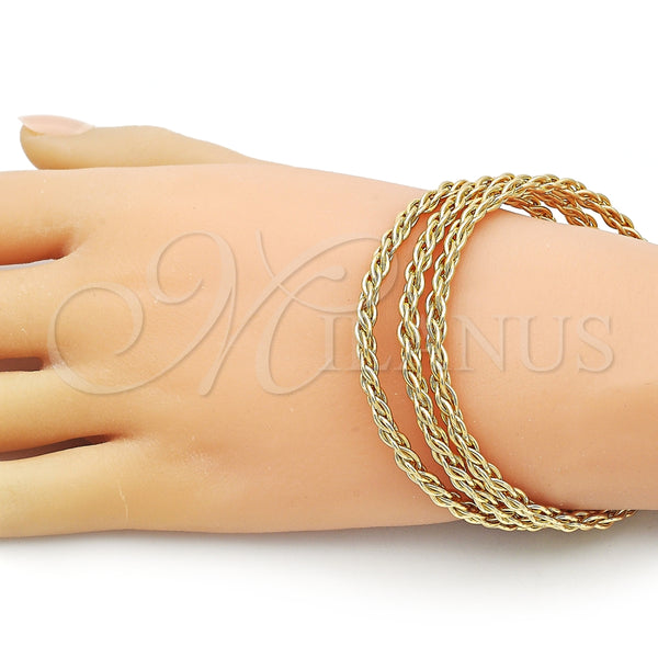Aro Trio 07.170.0015.1 Oro Laminado, Diseño de Torcido, Pulido, Tono Dorado (05 MM Thickness, One size fits all)