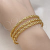 Aro Trio 07.170.0015.1 Oro Laminado, Diseño de Torcido, Pulido, Tono Dorado (05 MM Thickness, One size fits all)