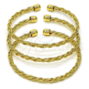 Aro Trio 07.170.0015.1 Oro Laminado, Diseño de Torcido, Pulido, Tono Dorado (05 MM Thickness, One size fits all)