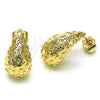 Arete Dormilona 02.170.0446 Oro Laminado, Diseño de Gota, Pulido, Tono Dorado