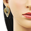 Arete Dormilona 02.213.0690 Oro Laminado, Diseño de Torcido, Pulido, Tono Dorado
