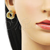 Arete Dormilona 02.213.0692 Oro Laminado, Diseño de Nudo, Pulido, Tono Dorado