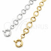 Pulsera Elegante 03.415.0007.07 Oro Laminado, Diseño de Torcido y Rolo, Pulido, Tono Dorado (Grosor 12 MM, 8 Pulgadas de Largo)