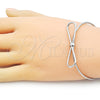 Aro Individual 07.341.0059.1 Rodio Laminado, Diseño de Arco, Pulido, Rodinado (Grosor 02 MM, Talla Unica)