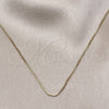 Gargantilla Basica 04.213.0330.18 Oro Laminado, Diseño de Box, Pulido, Tono Dorado (01 MM Thickness, 18 Inches Length)