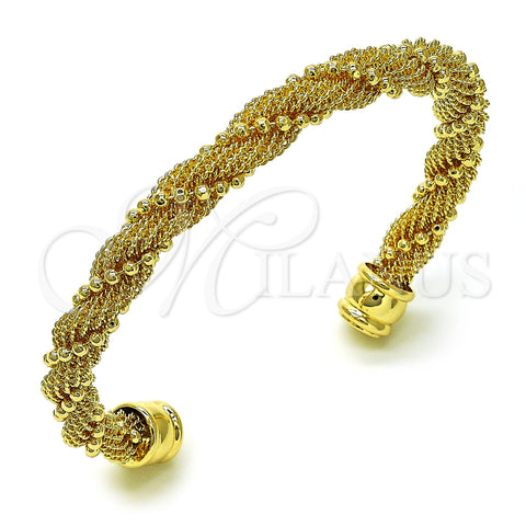 Aro Individual 07.319.0005 Oro Laminado, Diseño de Torcido y File, Pulido, Tono Dorado (08 MM Thickness, One size fits all)
