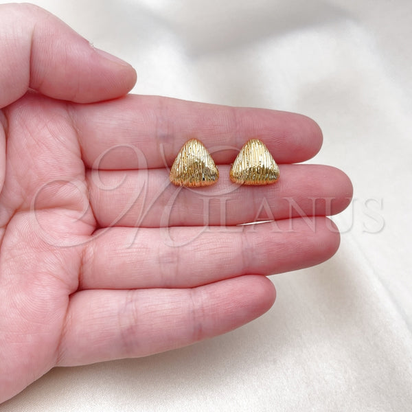 Arete Dormilona 02.342.0346 Oro Laminado, Diamantado, Tono Dorado
