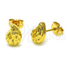 Arete Dormilona 02.342.0351 Oro Laminado, Diseño de Gota, Pulido, Tono Dorado