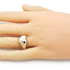 Anillo Elegante 01.60.0020 Oro Laminado, Diseño de Corazón, Pulido, Tono Dorado (One size fits all)