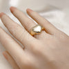 Anillo Elegante 01.60.0020 Oro Laminado, Diseño de Corazón, Pulido, Tono Dorado (One size fits all)