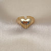 Anillo Elegante 01.60.0020 Oro Laminado, Diseño de Corazón, Pulido, Tono Dorado (One size fits all)