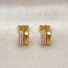 Arete Dormilona 02.379.0089 Oro Laminado, con Perla Marfil, Pulido, Tono Dorado