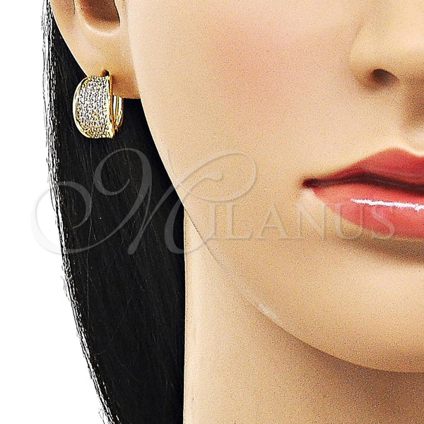 Argolla Huggie 02.283.0129.15 Oro Laminado, Pulido, Tono Dorado