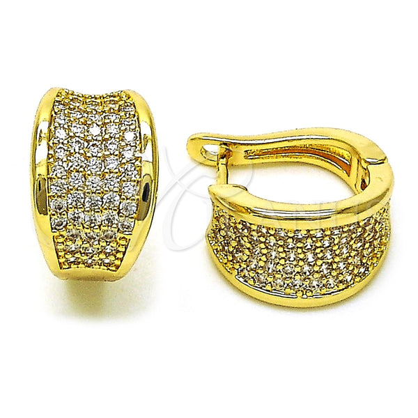 Argolla Huggie 02.283.0129.15 Oro Laminado, Pulido, Tono Dorado
