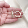 Argolla Huggie 02.283.0138.26 Oro Laminado, con Blanca Zirconia Cubica, Pulido, Tono Dorado