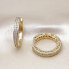 Argolla Huggie 02.283.0138.26 Oro Laminado, con Blanca Zirconia Cubica, Pulido, Tono Dorado