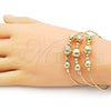 Aro Trio 07.170.0016.1 Oro Laminado, Diseño de Bola y Disco, Diamantado, Tono Dorado (01 MM Thickness, One size fits all)