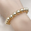 Pulsera Elegante 03.253.0101.07 Oro Laminado, Diseño de Bola y Hueco, Pulido, Tono Dorado (10 MM Thickness, 8 Inches Length)