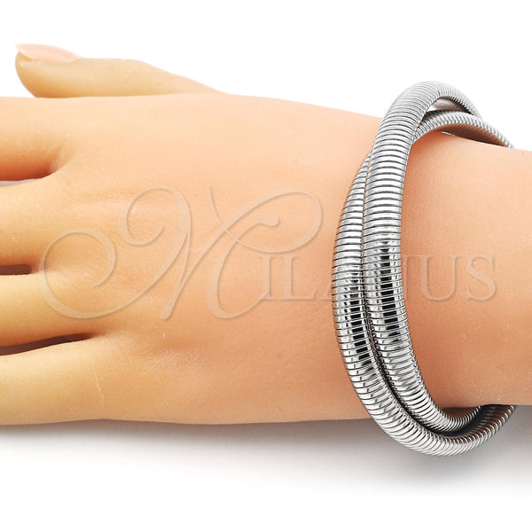 Pulsera Elegante 03.341.2288.08 Acero Inoxidable, Pulido, Tono Plateado (08 MM Thickness, 8 Inches Length)