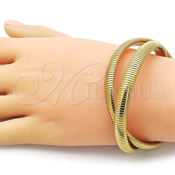Pulsera Elegante 03.341.2288.1.08 Acero Inoxidable, Pulido, Tono Dorado (08 MM Thickness, 8 Inches Length)