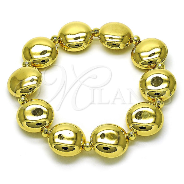 Pulsera Elegante 03.341.2289.07 Oro Laminado, Diseño de Bola, Pulido, Tono Dorado (15 MM Thickness, 7 Inches Length)