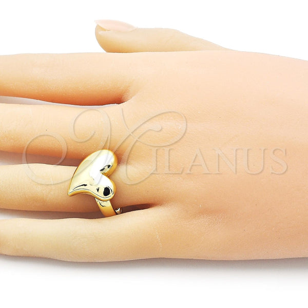 Anillo Elegante 01.341.0151 Oro Laminado, Diseño de Corazón, Pulido, Tono Dorado (One size fits all)