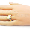 Anillo Elegante 01.341.0151 Oro Laminado, Diseño de Corazón, Pulido, Tono Dorado (One size fits all)