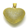Dije Elegante 05.341.0092 Oro Laminado, Diseño de Corazón y Hueco, Mate, Tono Dorado