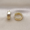 Argolla Huggie 02.213.0584.16 Oro Laminado, Pulido, Tono Dorado