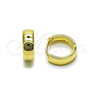 Argolla Huggie 02.213.0584.16 Oro Laminado, Pulido, Tono Dorado